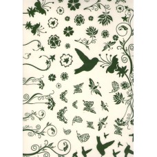 Ref. 78637 - DCQ. FLORES E PASSAROS VERDE ESCURO 2165/050